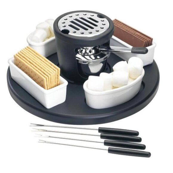 CasaModa SMores Maker Set Portable Indoor Outdoor Chocolate Marshmallows Graham - Picture 1 of 13
